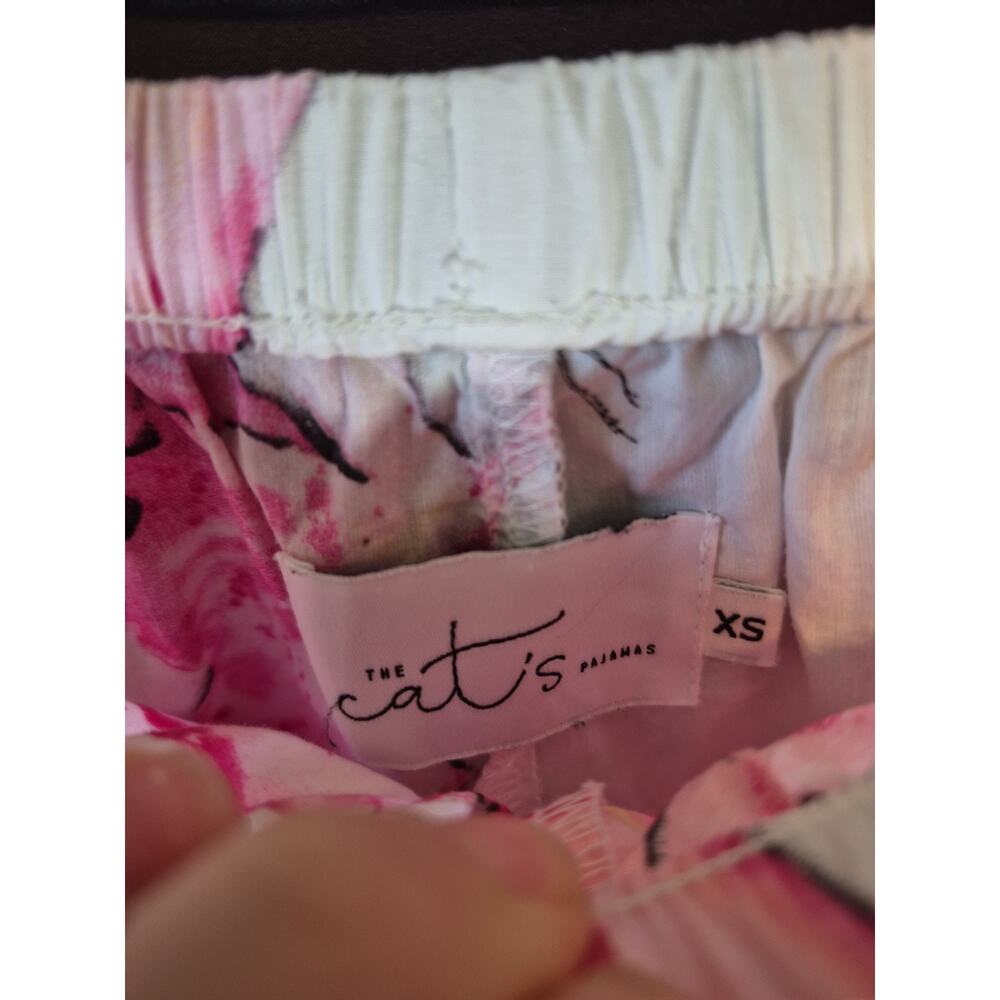 The Cat's Pajamas Cotton Pink Dragonflies Print Pajama Set XS - Picture 12 of 14